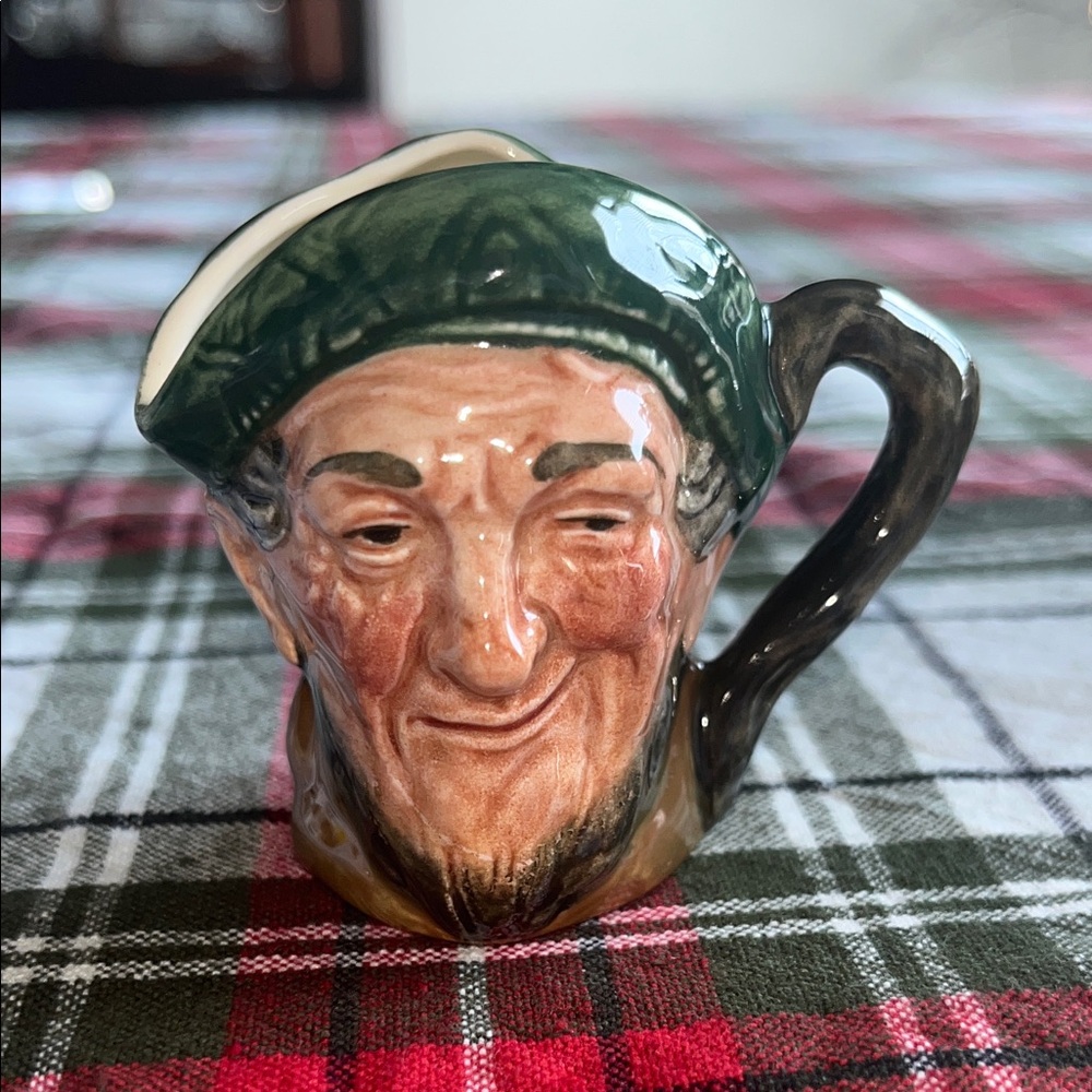 Vintage Royal Doulton Auld Mac Character Toby Jug Face Mug with Green Hat